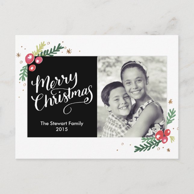 Festive Foliage Collection Holiday Postcard (Front)