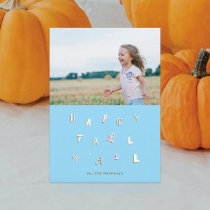 FESTIVE FONT FALL PHOTO HOLIDAY CARD