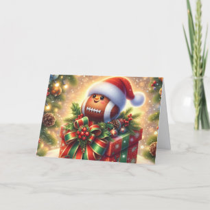 Festive Football Christmas Holiday Card