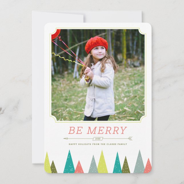 Festive Forest Holiday Photo Cards (Front)