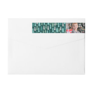 Festive Forest Holiday Photo Wrap Around Label