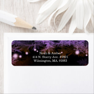 Festive Forest Lights Purple Wedding Address
