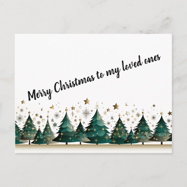 Festive Forest Whimsy Postcard (Front)