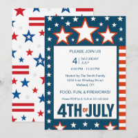 Festive Fourth of July Party Invitation