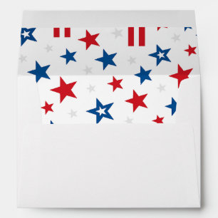Festive Fourth of July Party Invitation Envelope