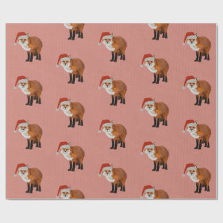 FESTIVE FOX PINK Wrapping Paper