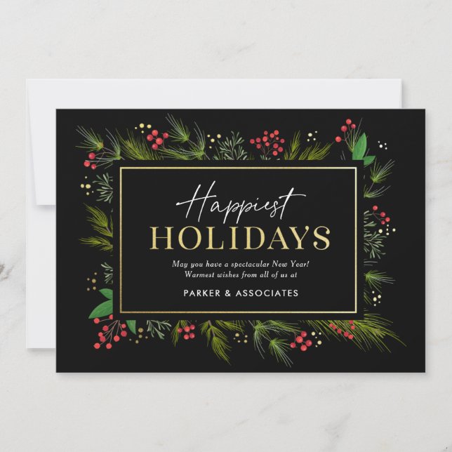 Festive Frame Business Holiday Card (Front)