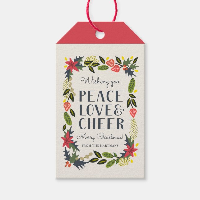 Festive Frame Holiday Gift Tags (Front)