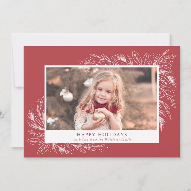 Festive Frame, Holiday Photo Card (Front)