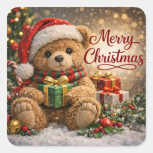 Festive Fred Square Sticker