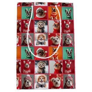 Festive Frenchie and Friends Medium Gift Bag