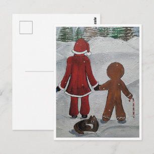 Festive Friends Painting by Alfred Fox Collectable Postcard