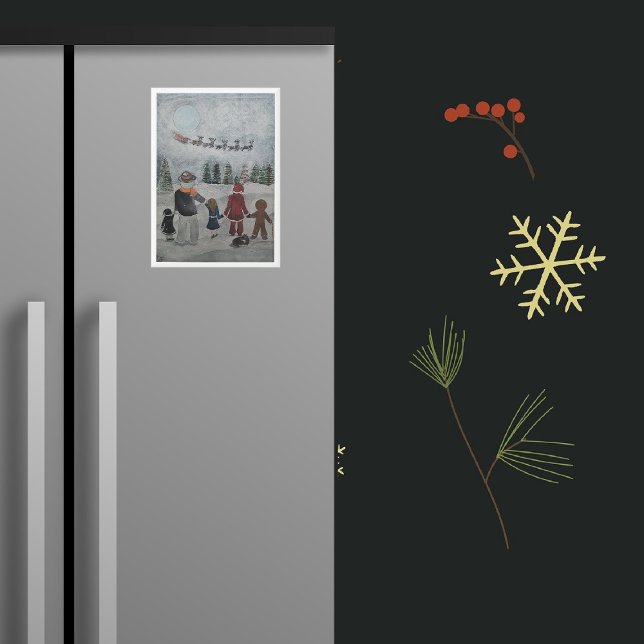 Festive Friends Painting by Alfred Fox Collectible Magnet (Creator Uploaded)