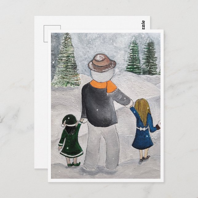 Festive Friends Painting by Alfred Fox Collectible Postcard (Front/Back)