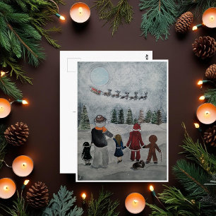 Festive Friends Painting by Alfred Fox Collectible Postcard