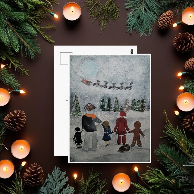 Festive Friends Painting by Alfred Fox Collectible Postcard (Creator Uploaded)