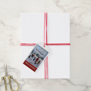 Festive Friends Painting by Alfred Fox Gift Tags