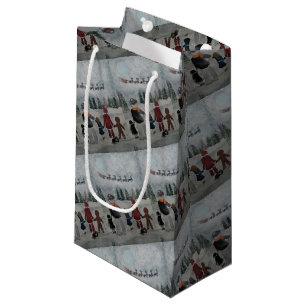 Festive Friends Painting by Alfred Fox Small Gift Bag