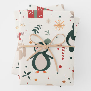 Festive Friends Wrapping Paper Sheet