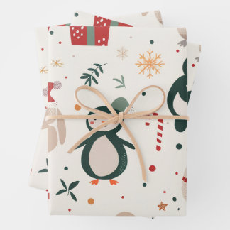 Festive Friends Wrapping Paper Sheet