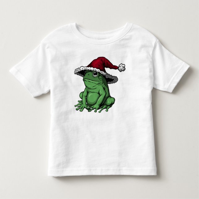 Festive Frog Toddler T-Shirt (Front)