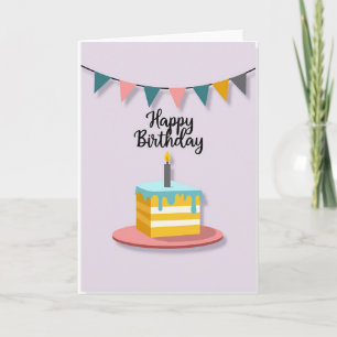 Festive Frosted Cake Art Card