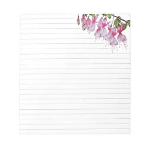 'Festive Fuchsias' on a Medium Sized Notepad