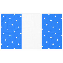 Festive Fun Bright Blue Wide White Dotted Stripes