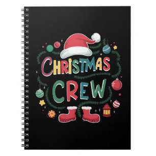 Festive Fun Christmas Crew Matching Family Group Notebook