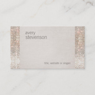 Festive Fun Faux Sparkly Sequins Cute Girly Business Card
