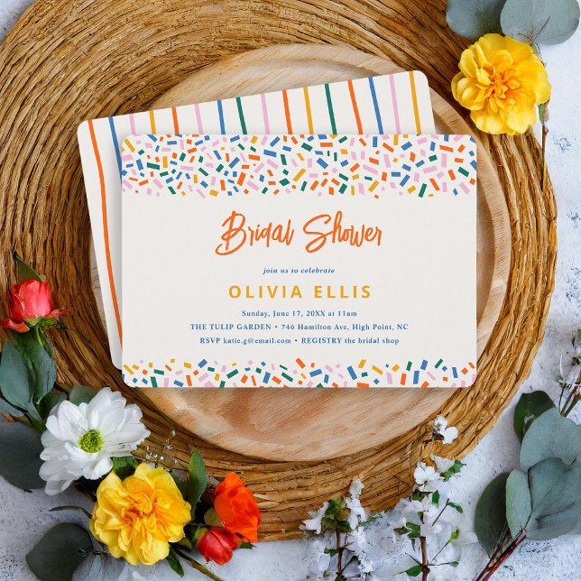 Festive Fun Modern Bridal Shower Invitation (Creator Uploaded)