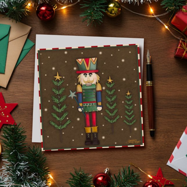 Festive Fun Nutcracker Cute Christmas Holiday Card (Creator Uploaded)