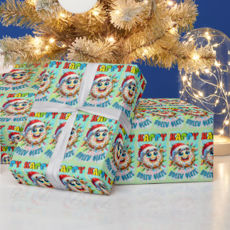 Festive funny Christmas doughnut Wrapping Paper