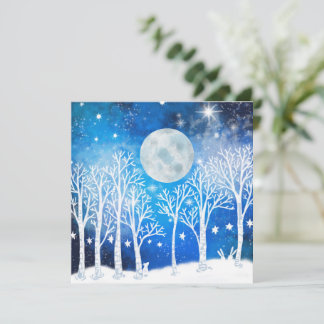 Festive Galaxy Holiday greeting card, blank inside Card