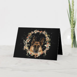 Festive German Shepherd Holiday Card