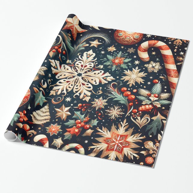 Festive Gift Wraps mod.03 Wrapping Paper (Unrolled)