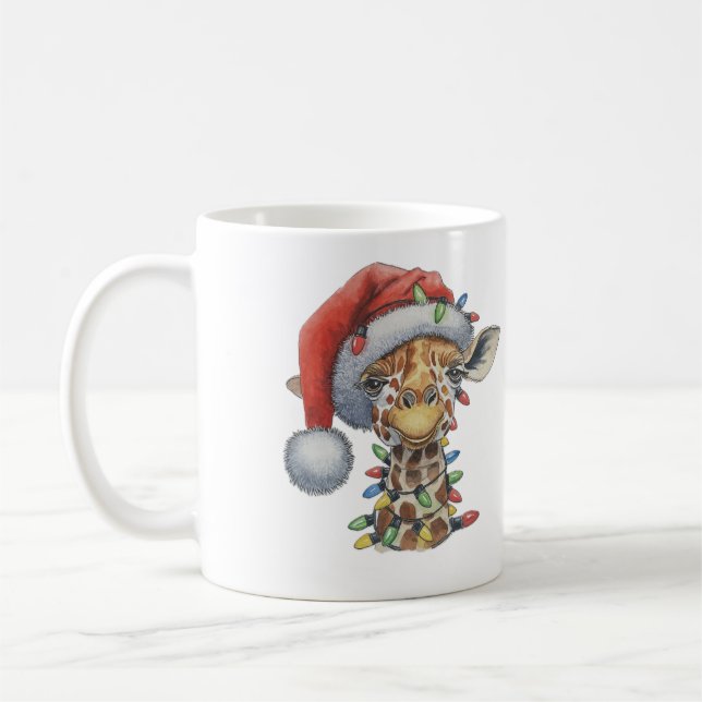 Festive Giraffe Coffee Mug (Left)