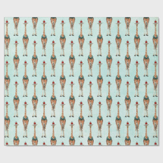 FESTIVE GIRAFFE Wrapping Paper