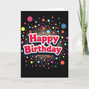 Festive Glossy Red Birthday Card