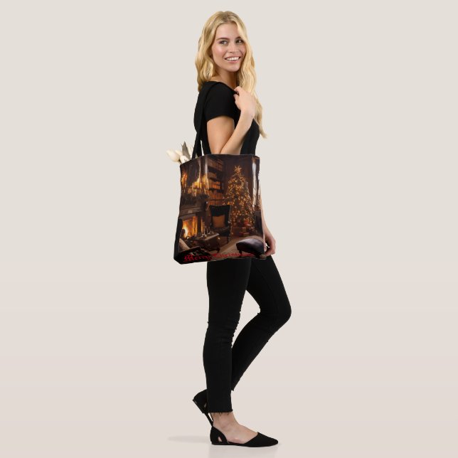 Festive Glow Tote Bag (On Model)