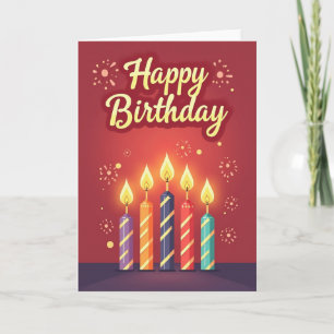 Festive Glowing Script Card