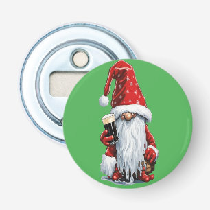 Festive Gnome Holding A Glass Of‎ Irish Dry Stout Bottle Opener