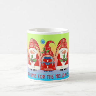 Festive Gnomes Celebrating the Holidays Coffee Mug