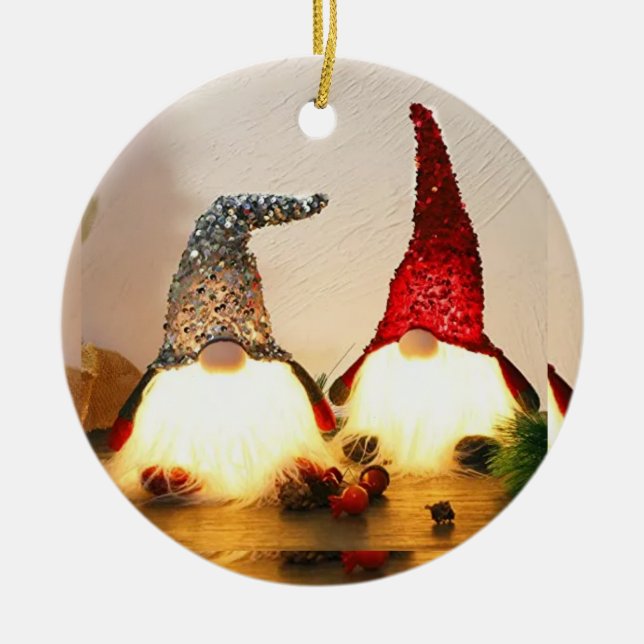 "FESTIVE GNOMES" ORNAMENT AND GIFT (Front)