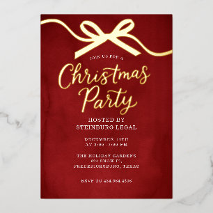 Festive Gold Bow Office Corporate Christmas Party