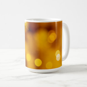 Festive Gold Christmas Bokeh Background Coffee Mug