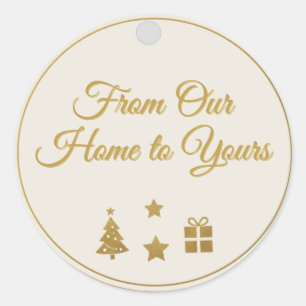 Festive Gold Christmas Tag