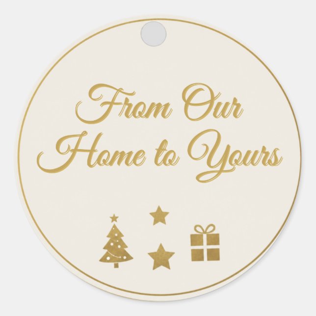 Festive Gold Christmas Tag (Front)