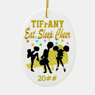 FESTIVE GOLD PERSONALIZED CHRISTMAS ORNAMENT
