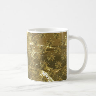 Festive Gold Stars Christmas Coffee Mug